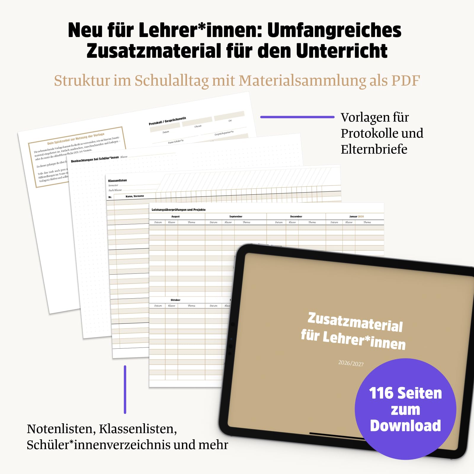 Ein guter Plan Edu 2026/2027 – Terminkalender für Achtsamkeit in Schule, Studium und Job –Nachhaltiger Planer mit Reflexionen, Notenlisten, Unterrichtsmaterial– 14 Monate datiert für akademisches Jahr