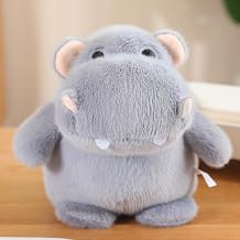Hippo Plush Toy Cuddly Toy Stuffed Toy Plush Toy Soft Fluffy Cuddly Cushion Children's Room Decoration Throw Cushion Gifts 12 cm