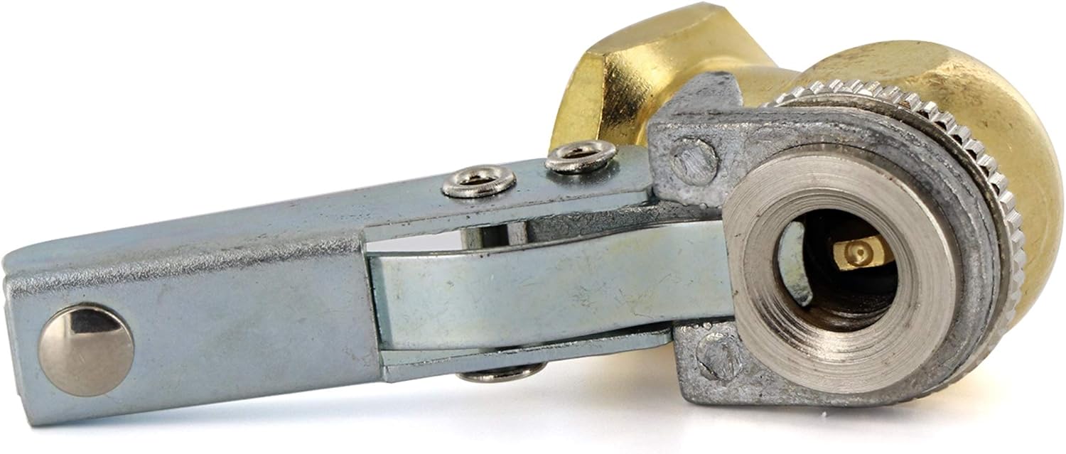 Ram-Pro Air Chuck Open Flow Ball Heavy Duty Closed Flow Lock On Tire Chuck with Clip for Gauge Compressor Female Thread Connector Accessories Hose Tool Clip for Tire Inflator : Automotive