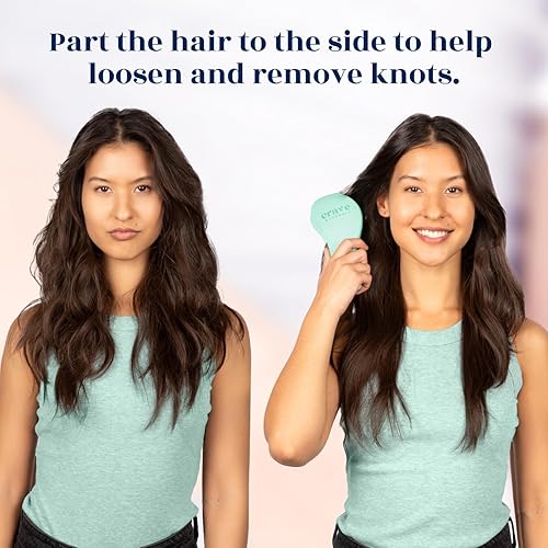Miniatura 6 de Cepillo Crave Naturals Glide Thru - Cepillo desenredante para cabello rizado, liso, mojado o seco - Cepillos desenredantes suaves para adultos,