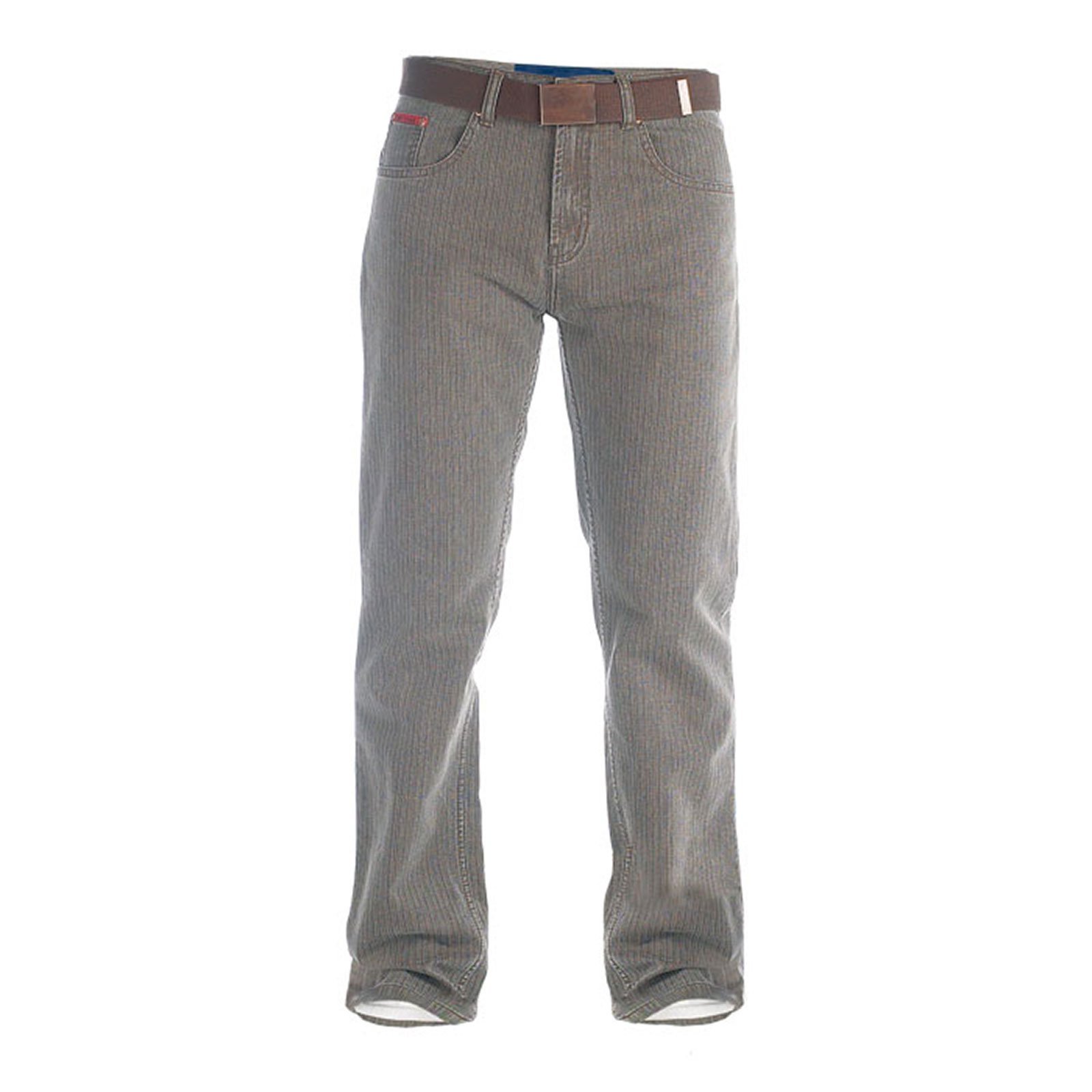 Mens Brown Bedford Cord Jeans, with Belt (32"-50") with Extra Long Leg: 38" (48")