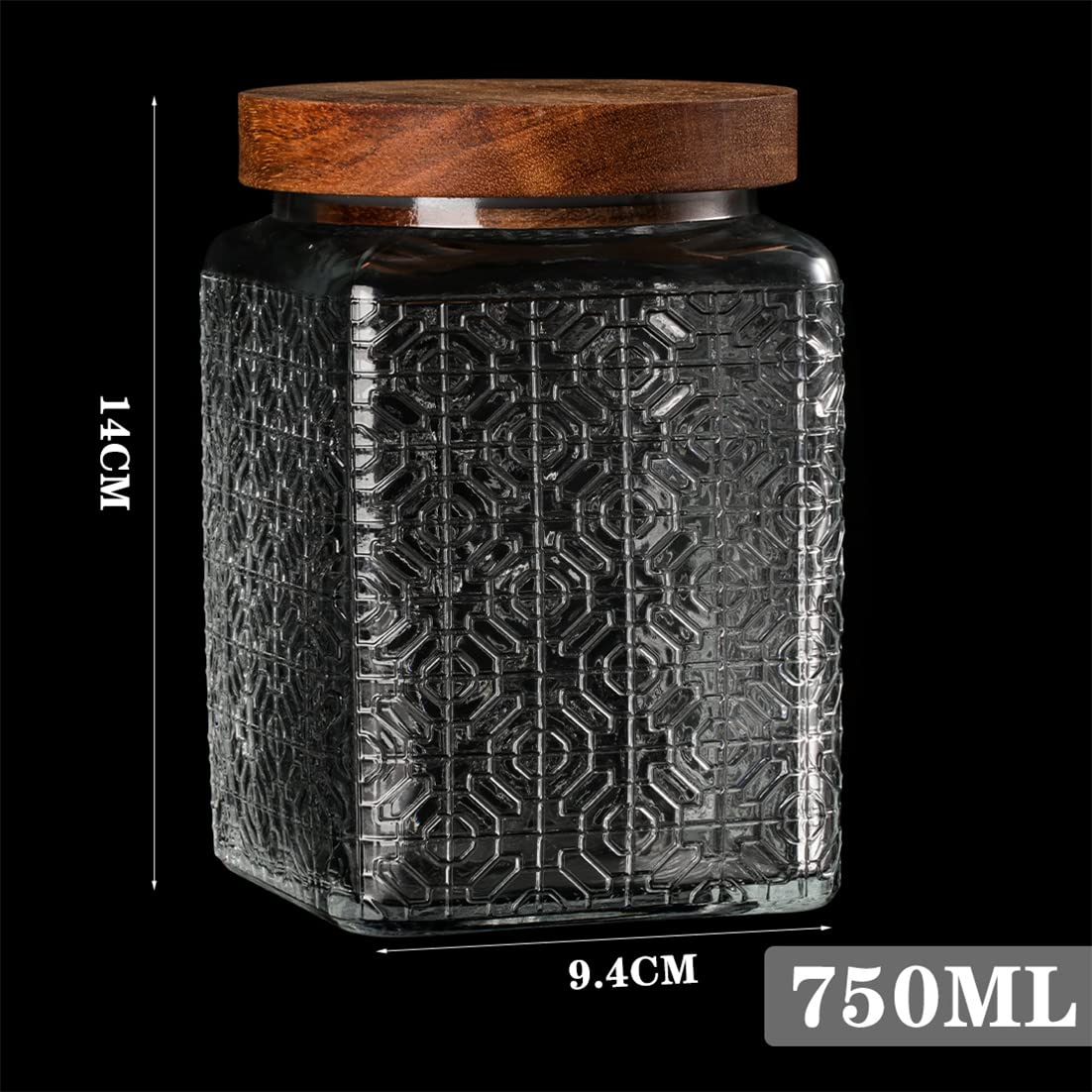 Grand bocal de rangement en verre côtelé | Rangement cuisine | M&S LU