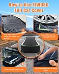 Couvertures de voiture fermées pour voiture entière extérieur / intérieur universel Fit Impala/El Camino,7 Series,Benz S, Audi A8/S8,Lexus LS, CT6,Continental, Chargeur Daytona, Sedan/Longueur de la Coupé 200''-212''