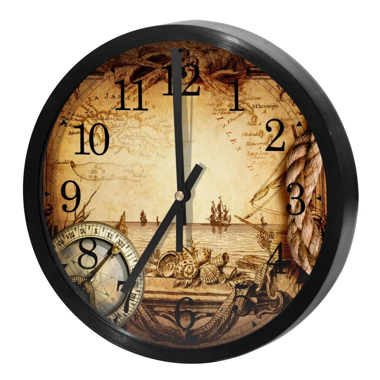 Horloge murale ronde vintage de haute précision pour salon chic