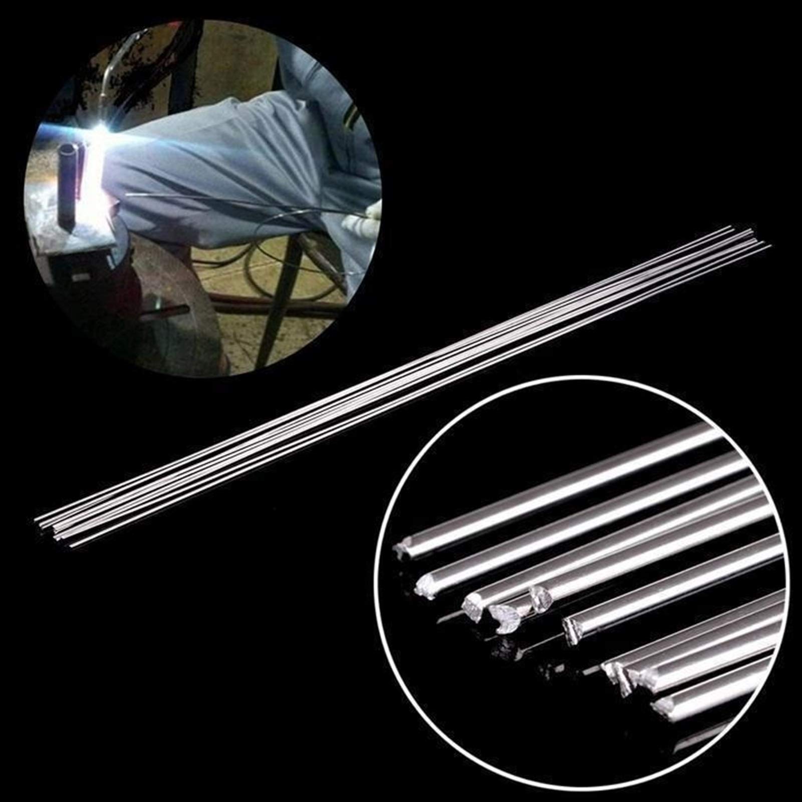 Varilla de Soldadura Varilla de Soldadura de Aluminio, Suministros de Soldadura de Acero para soldar, Electrodos Varillas de Soldadura de fusión súper fácil de Plata, Soldador para soldar