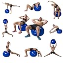 POPLEY Workout Exercise Ball for Fitness Yoga Balance Stability or Birthing Great as Yoga Ball Chair for Office or Exercise Gym Equipment for Home Premium Non-Slip Design (75CM,Multicolor) gallery image