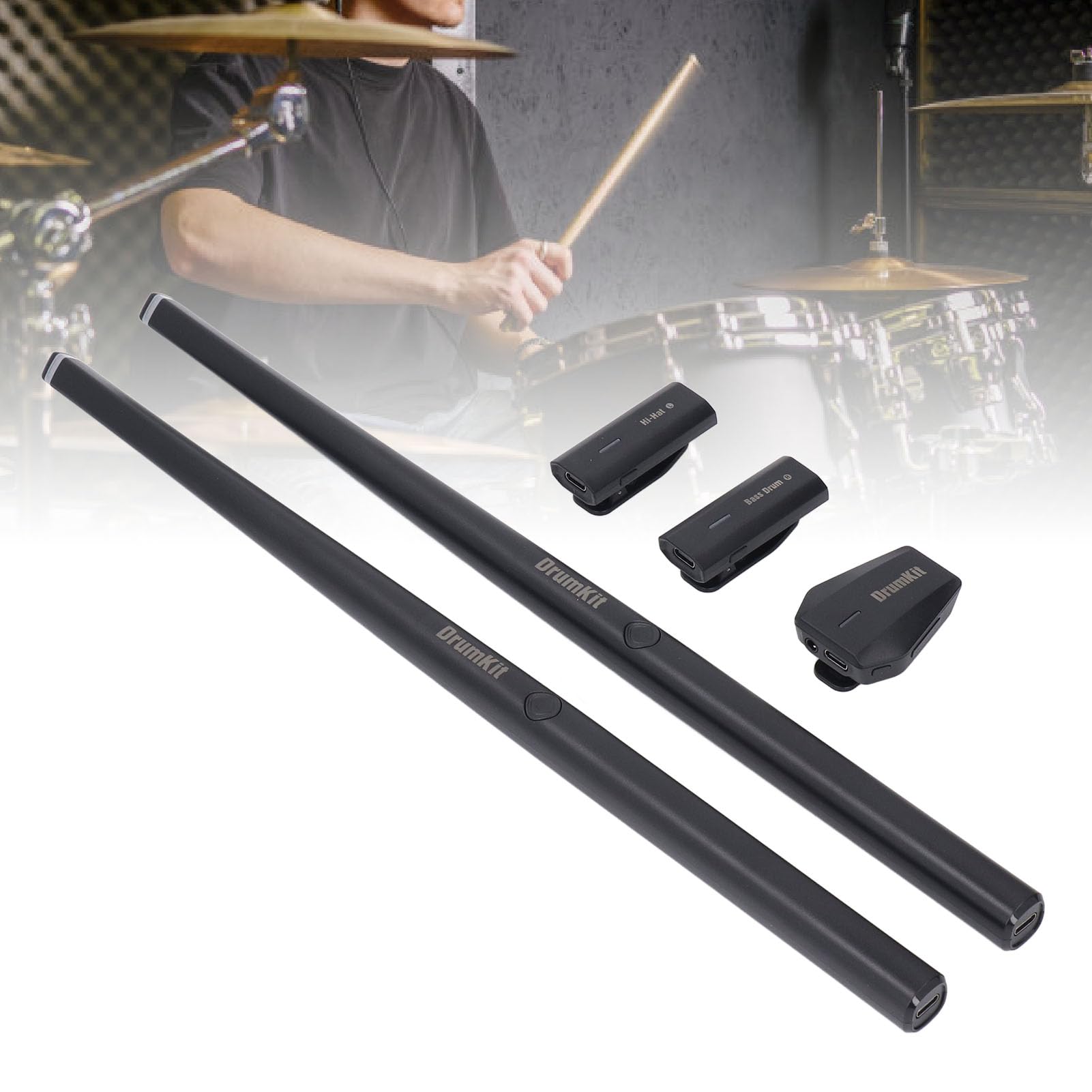 Electric Air Drum Set,Portable Metal Drum Instrument Electric Virtual Air Drum Kit With Drumsticksair Drumsticks For Adults For Adults Beginners