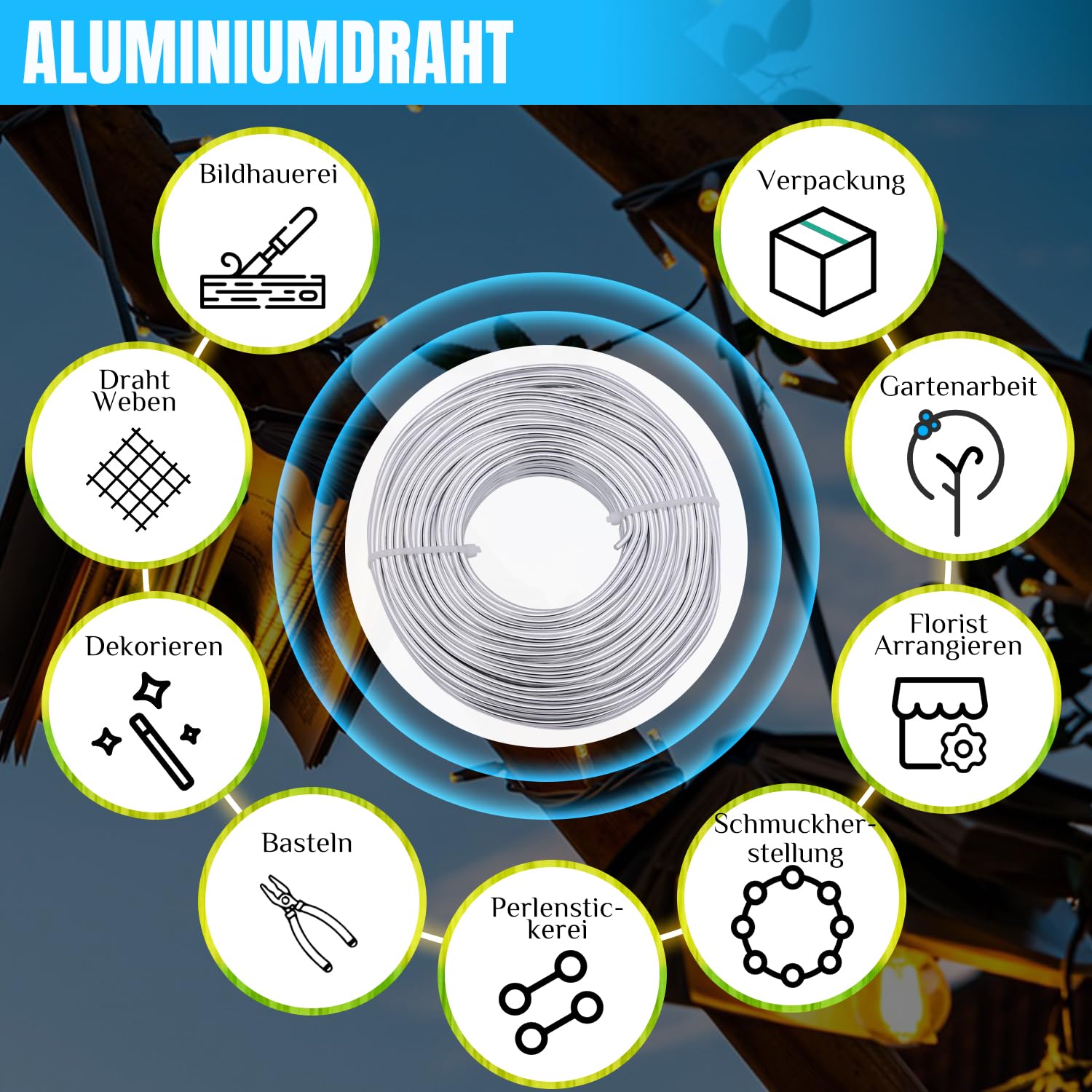 Uxney Aluminum Craft Wire,18 Gauge Silver Wire for Jewelry Making DIY Crafts & Floral Design, Soft Bendable Metal Wire - Image 4