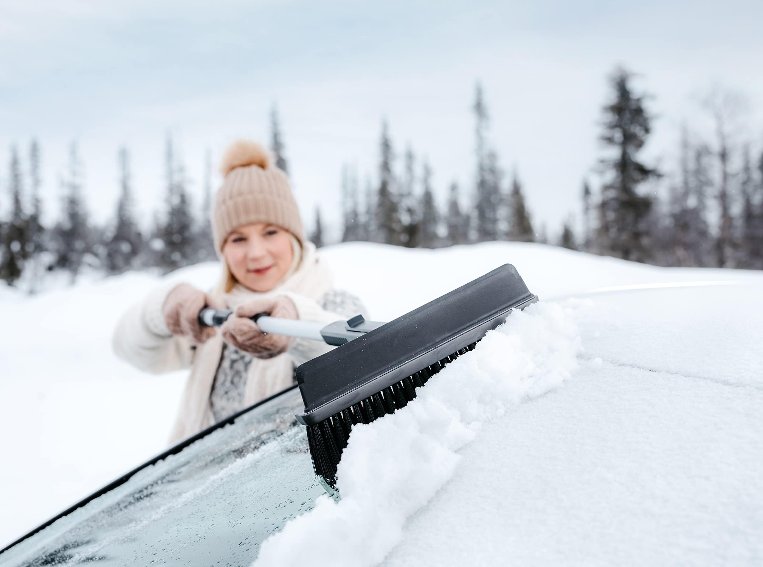 Kungs Star-is – Brosse à Neige télescopique avec grattoir à Glace