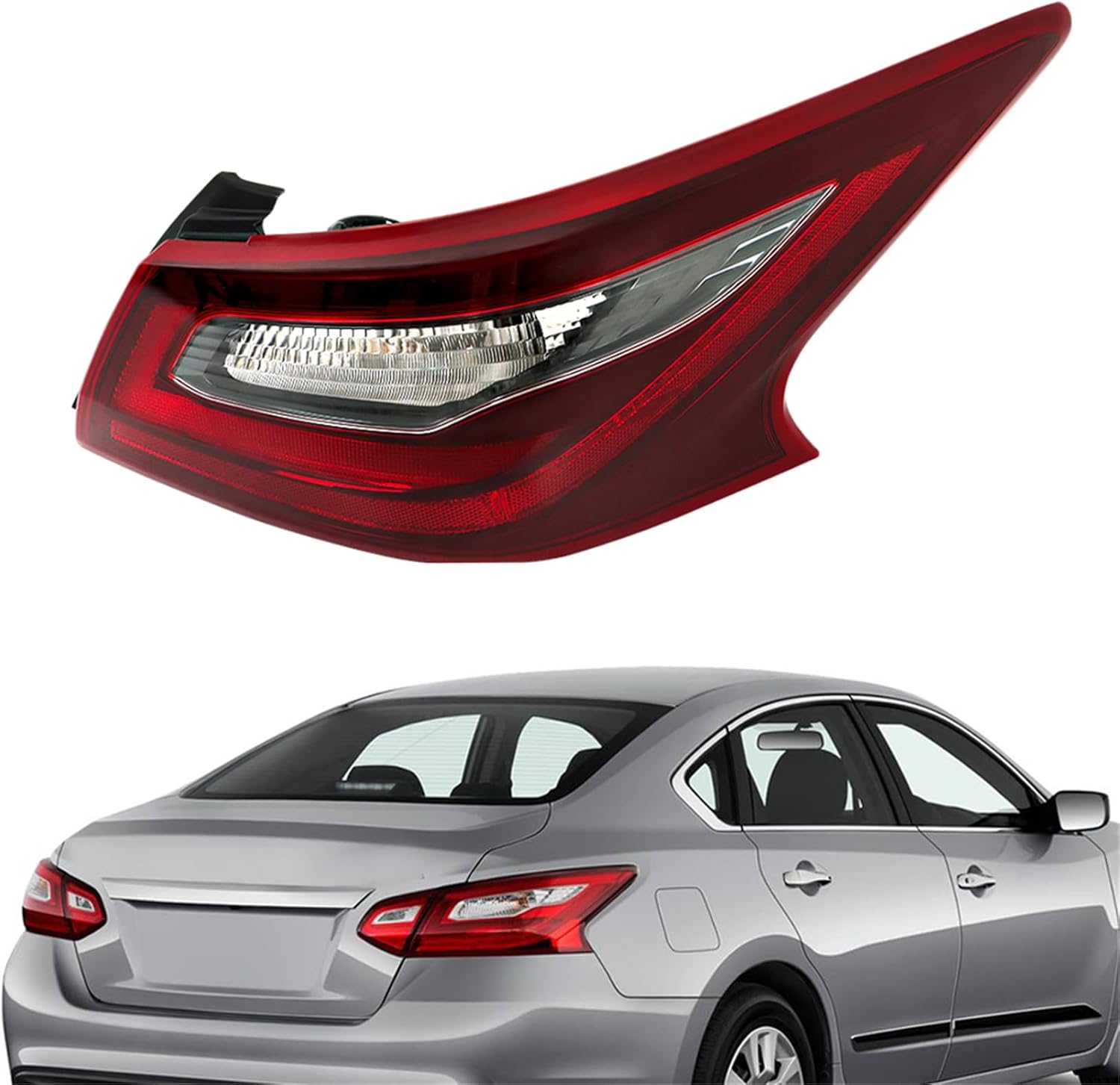 labwork Right Outer Tail Light Replacement for Nissan Altima SR 2016-2018 Rear Brake Lamp Smoked Lens RH 265509HS1A NI2805111