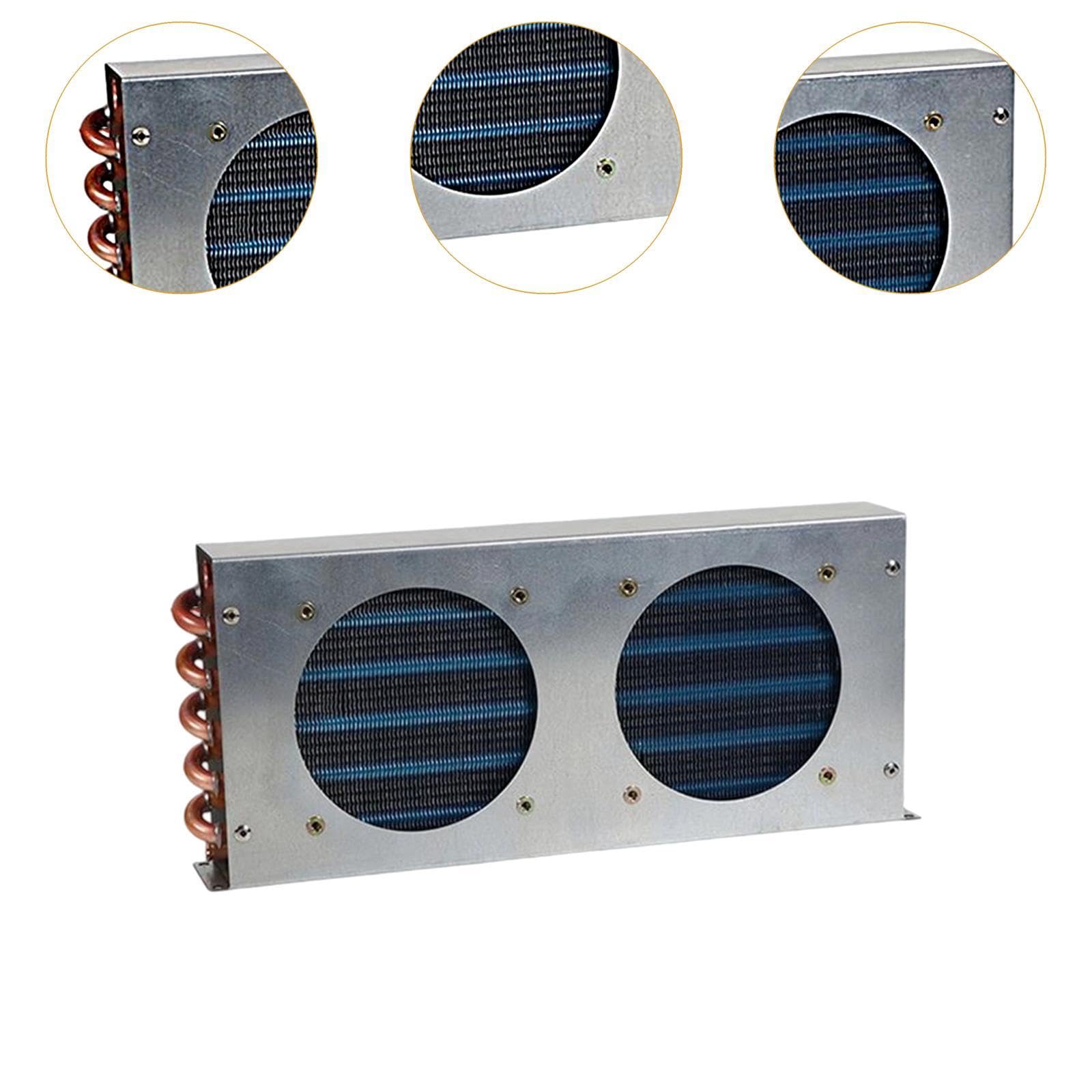 Sharplace Condensador para Refrigerador, Radiador de Refrigeración Por Aire, Intercambiador de de Tubo de Cobre Compacto, Pequeño Y Resistente para Equipo, 380x160x55mm
