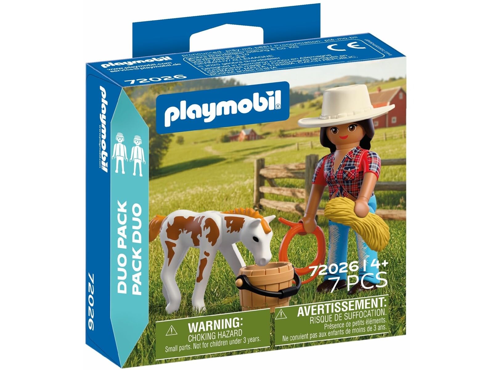 Playmobil DuoPack Horseback Rider – 2‑Figure Equestrian Set with Horse and Riding Accessories