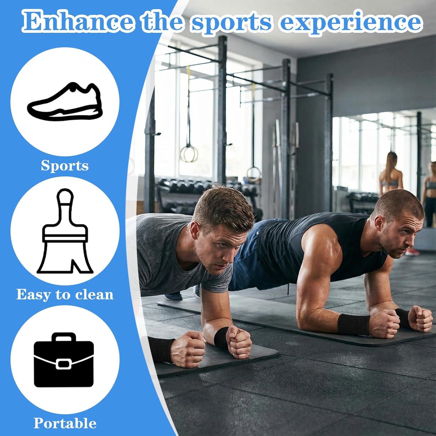 6 Pcs 6 Inch Wrist Sweatbands Wrist Sweat Bands for Men Women Elastic Athletic Wrists Bands Tennis Wrists Band for Basketball Workout Running - Image 7