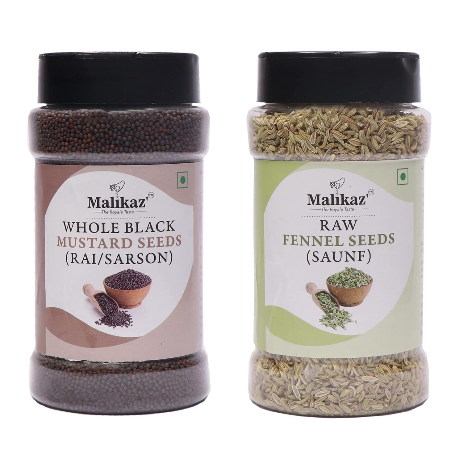 Malikaz The Royale Taste Mustard Fennel Combo (Black Mustard Seeds, 300g | Raw Fennel Seeds, 150g), 450g (B0BS9JC4XD) Amazon Price History, Amazon Price Tracker