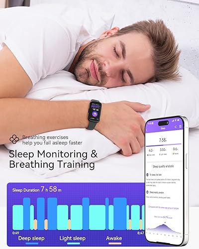 Miniatura 3 de RUXINGX Monitor de actividad física, reloj inteligente con múltiples modos deportivos, relojes de fitness para mujeres con monitor de frecuencia