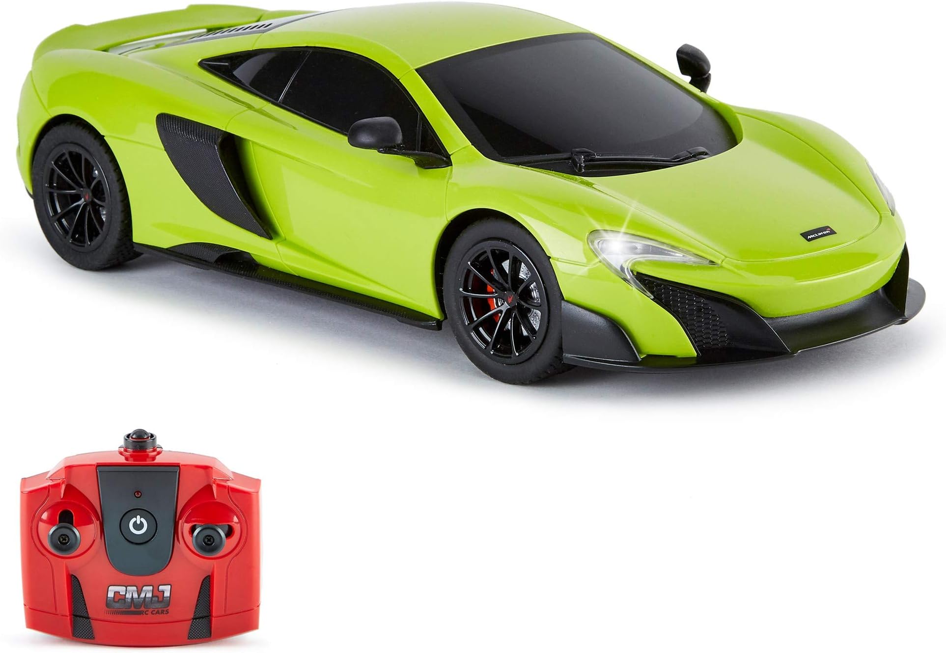 CMJ RC Cars™ McLaren 675LT Officially Licensed Remote Control Car 1:18 Scale Working Lights 2.4Ghz Green