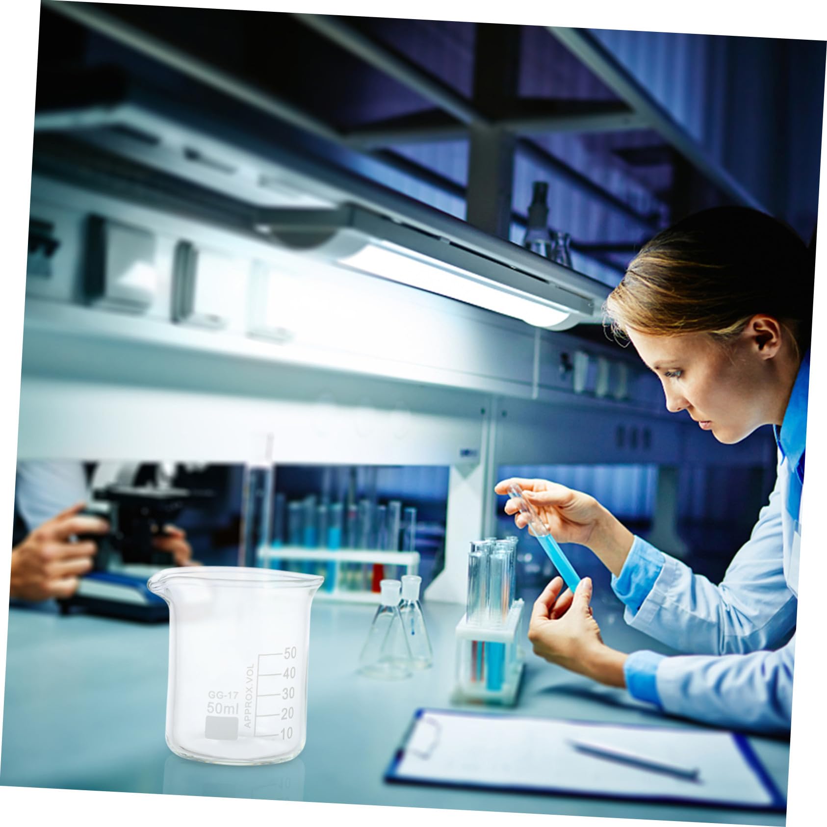 Alipis Tazas Medidoras Escala Precisa de Vidrio Borosilicato Resistentes al Calor Juego de 5 para Experimentos Científicos y Medición de Líquidos