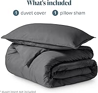 Vista 113 de Bare Home Funda de edredón extra larga – Premium 1800 súper suave – Funda de edredón ligera y fresca – Ropa de cama suave y transpirable