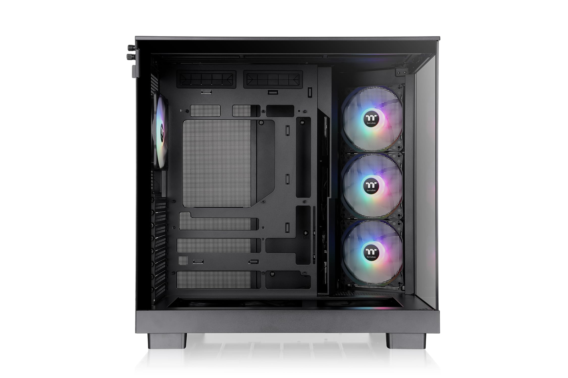 Thermaltake View 380 XL TG ARGB | Mid Tower PC‑Gehäuse | 4‑mm Tempered Glass | E‑ATX & XL‑Mainboard Support | USB‑C Front I/O | 360‑mm Radiator Support | High‑Airflow Design | Black