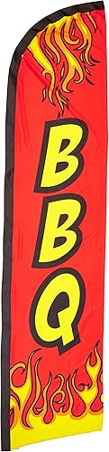 Quality Standard Flags WLB044 Bandera publicitaria sin viento, 11.5 x 2.5 pies, roja