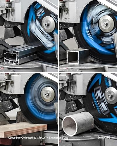 Miniatura 5 de Hoja de sierra circular de corte de metal no ferroso y aluminio de 10 pulgadas, 80 dientes, eje de 58 pulgadas, punta de carburo, corte fino,