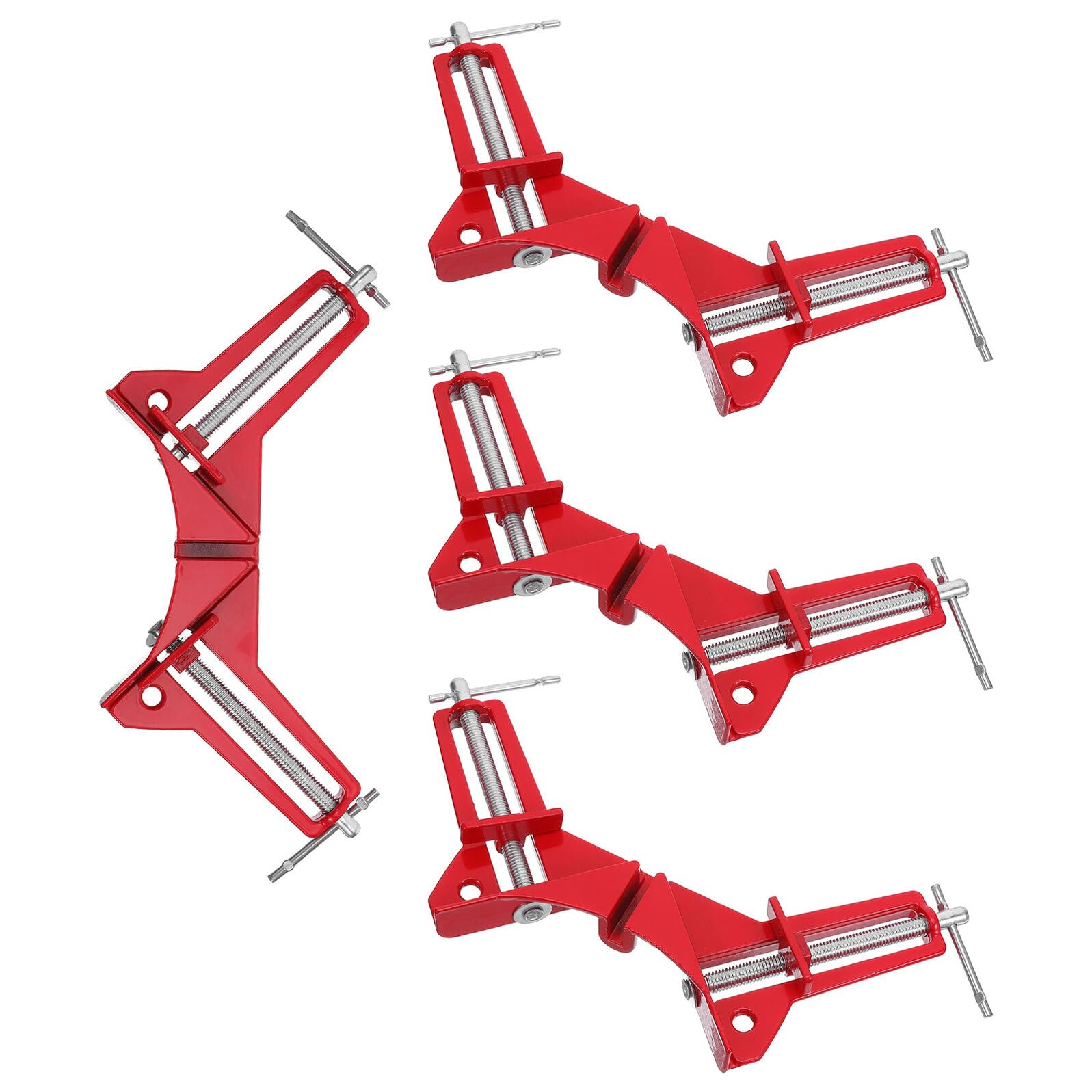 PLAFOPE 4 Pezzi Morsetto ad angolo retto rinforzato supporto per cornice Red