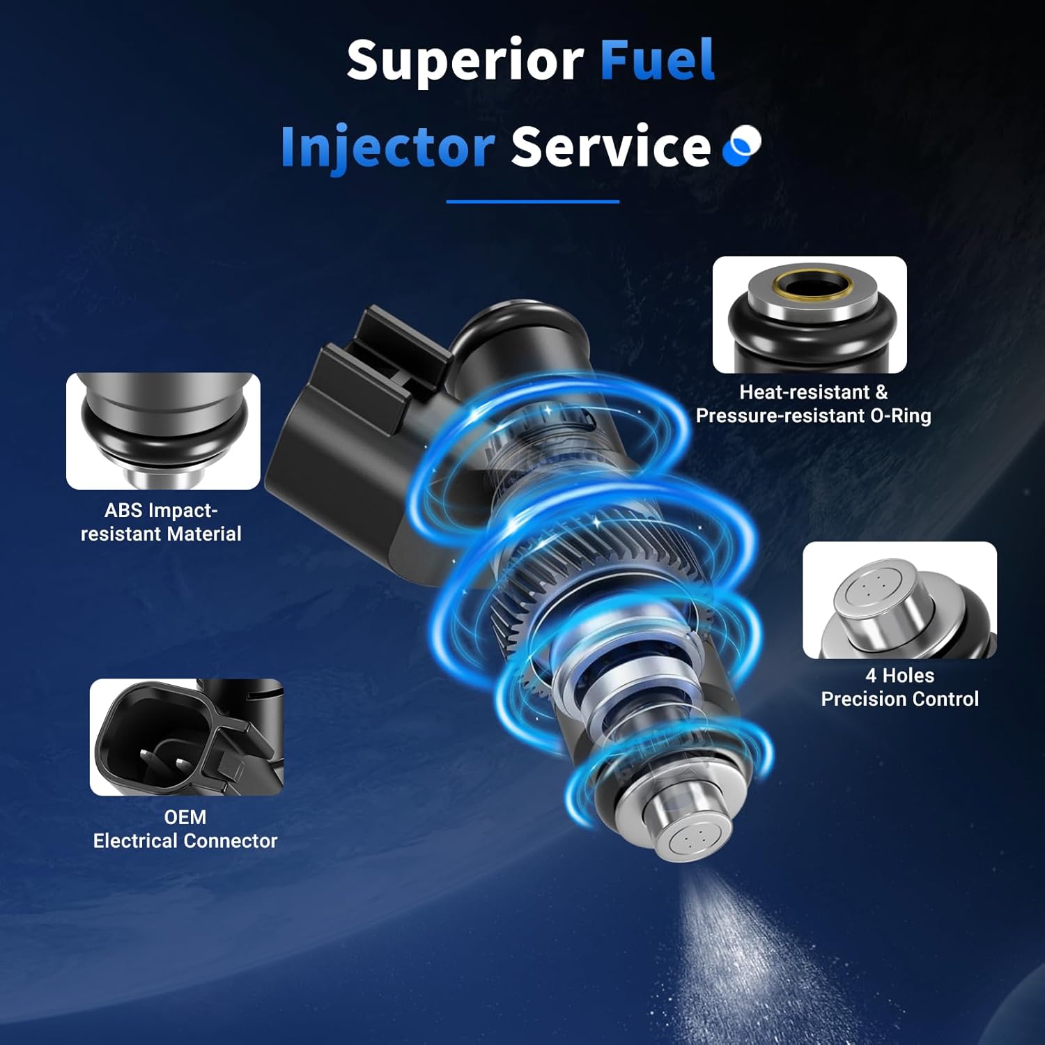 4 PCS Fuel Injectors Fits Chrysler PT Cruiser Sebring Dodge Caravan Neon Stratus SX, #OE Replaces FJ483, 800-1490N, FI11350S, 4891573AB, 4891573AA, MP-10553, RL891573AB, 4G1886 Fuel Injector Sets