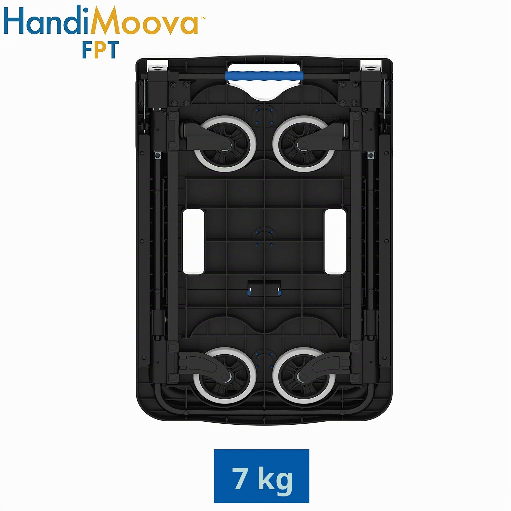 HandiMoova FPT Chariot à Plateforme Pliable Chariot à Main Compact et Robuste; Peu Encombrant; Poignée Télescopique; Capacité de Charge de 135 kg