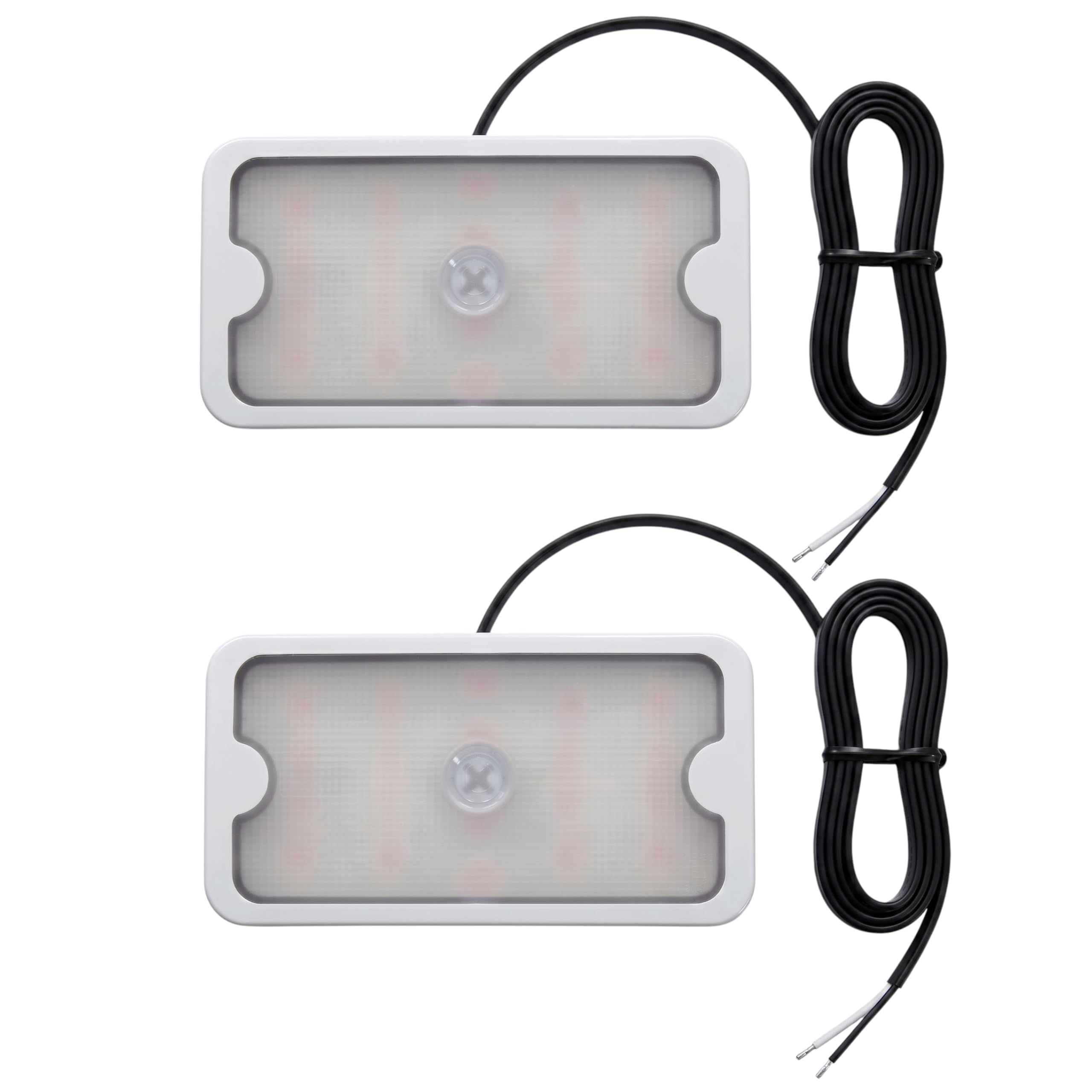 2er Set LED Innenraumleuchte 12V 24V 36V Wohnmobil LKW Anhänger, ADR & TÜV Geprüft, IP54 Aufbaustrahler Deckenlampe Laderaumbeleuchtung, 4000K Naturweiß (2x Touch (4 Modi))