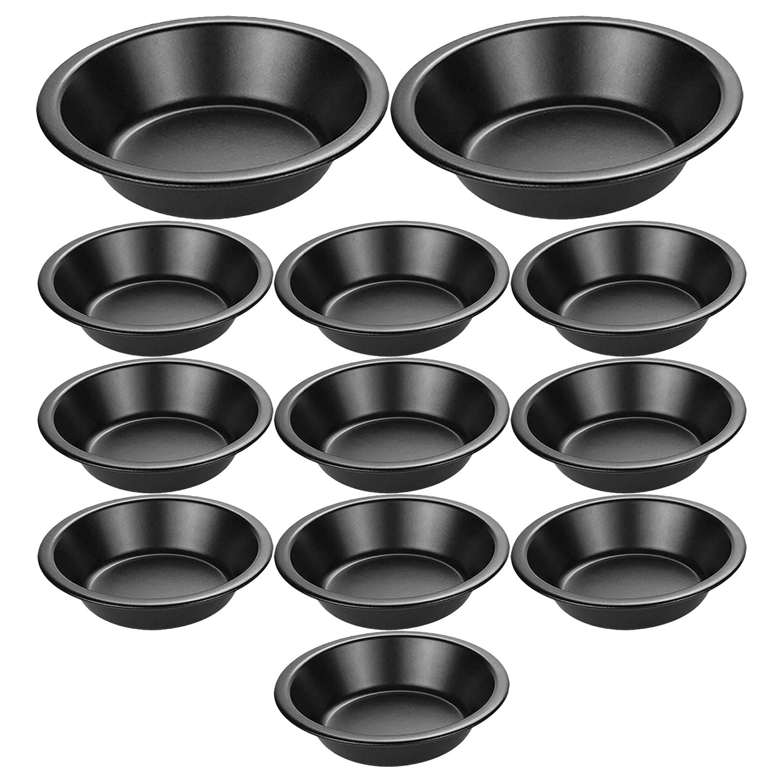 OUNONA 12 moldes pequeños para pasteles: mini moldes redondos para hornear de 5 pulgadas, antiadherentes, ideales para pasteles de cumpleaños en capas. Aptos para horno, ollas y ollas a presión.