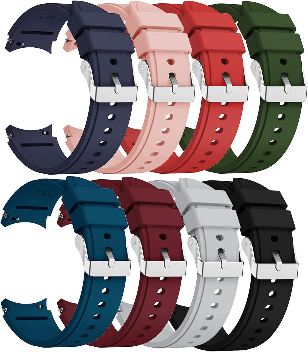 Senter for Watch Bands for Samsung Galaxy Watch 4 and Galaxy Watch 4 Classic Bands,Soft Silicone Sport Replacement Band for Samsung Galaxy Watch 4/Classic Smart Watch
