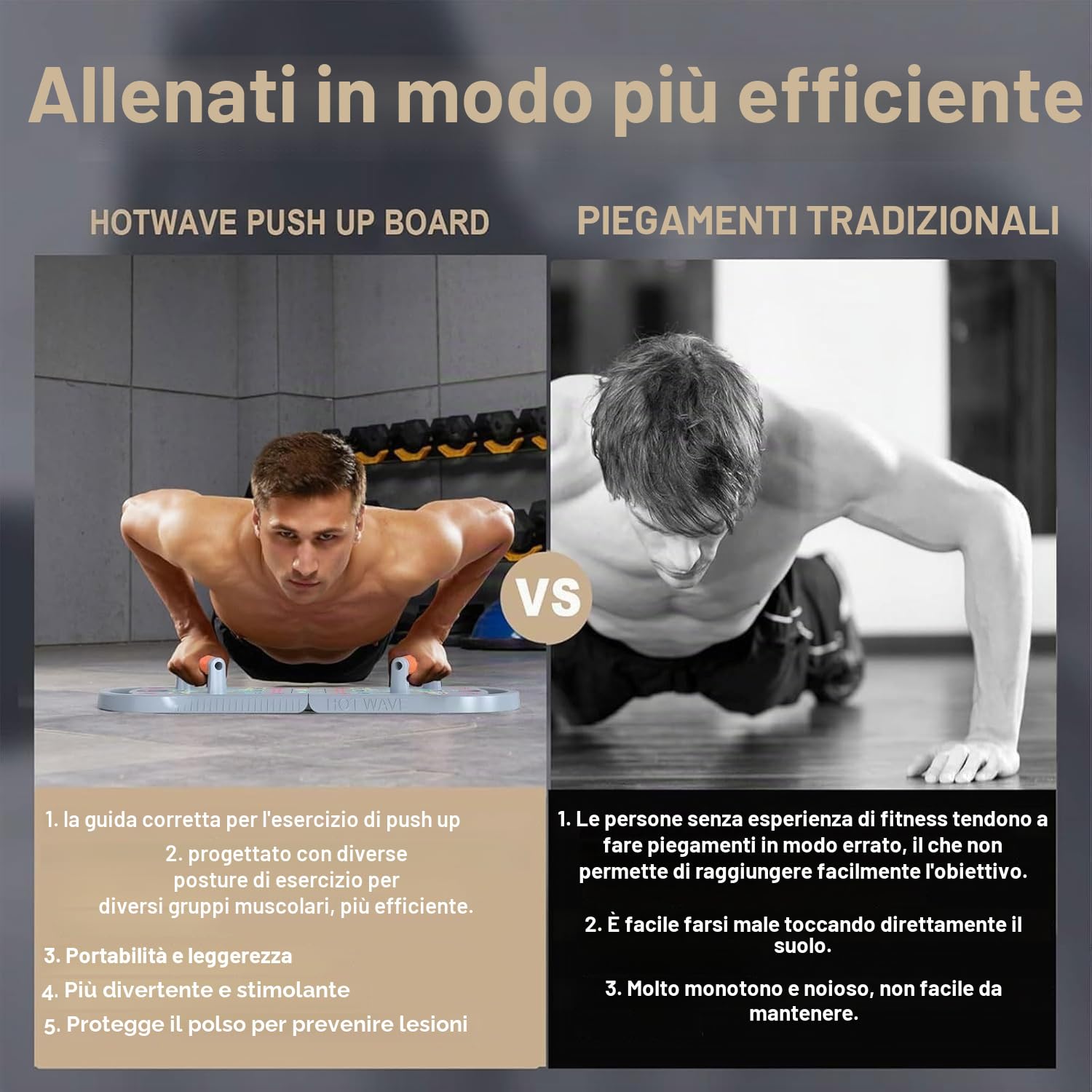 HOTWAVE Attrezzatura portatile per esercizi con 16 accessori da palestra. Tavola per flessioni 20 in 1, fasce di resistenza con ruota per addominali, allenamento completo del corpo a casa, in attesa