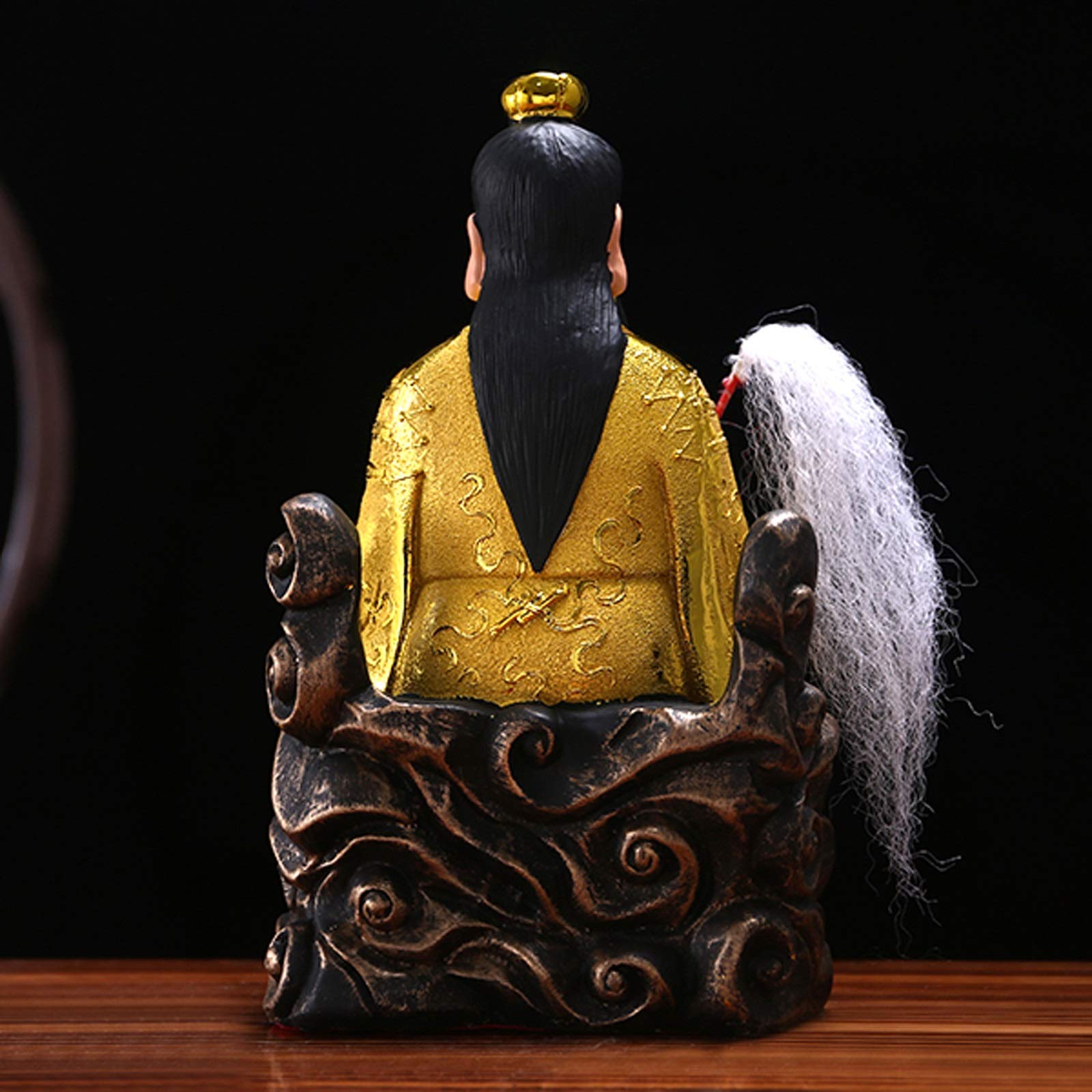 Estatuas de Feng Shui Regalo de Feng Shui chino Figura mitológica tallada a mano Buda Decoración de la oficina en el hogar Decoración de mesa de resina de 11,8 pulgadas Regalos de buena suerte (dora