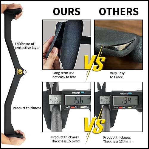 Miniatura 3 de WNOEY Accesorio desplegable LAT, barra de tríceps trasera, entrenamiento de fuerza, agarre de mango, barra de tracción LAT para ejercicios de