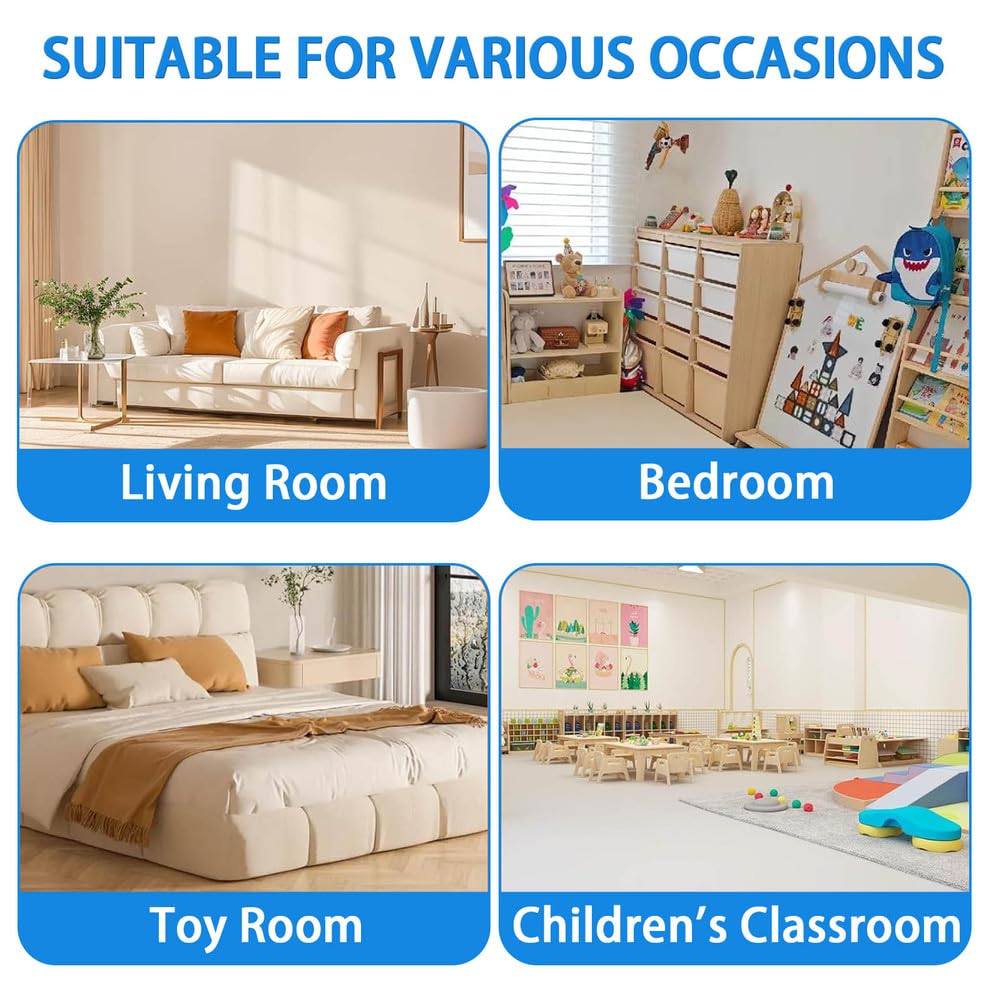 Tapis De Marelle pour Enfants, Tapis De Jeu, Tapis De Saut Et D'éVeil avec Envers AntidéRapant, pour GarçOns Et Filles, DéCoration De Chambre, Salle De Jeux