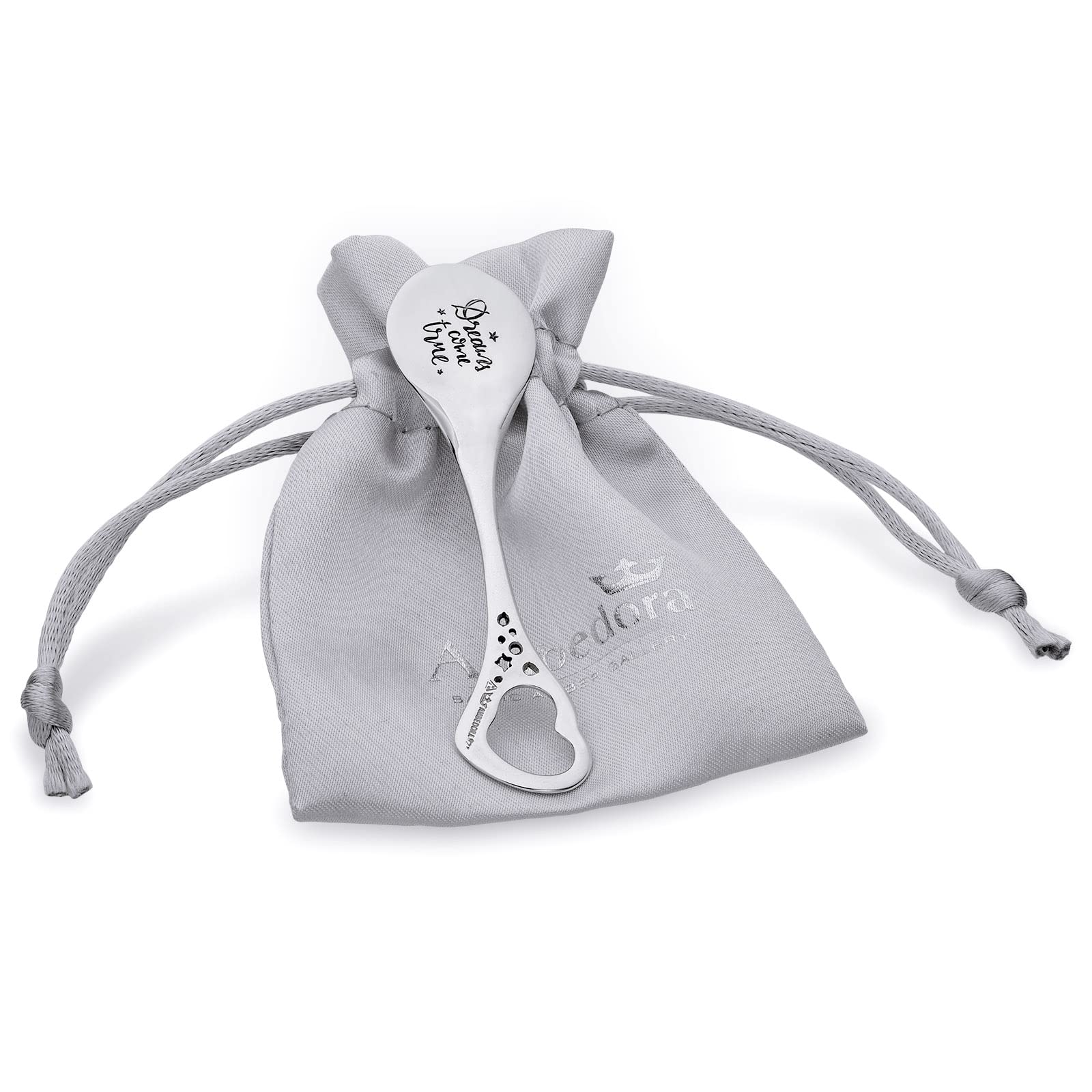 Petite Cuillère en Argent avec Gravure, Argent 925 Poli, Idée Cadeau pour Anniversaire, Anniversaire de Mariage ou Baptême