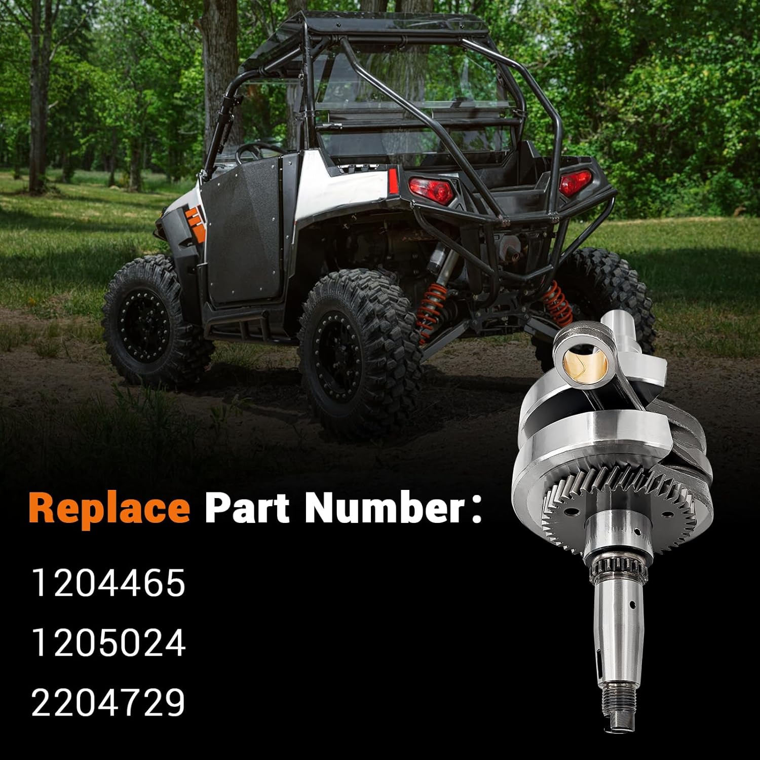 2204729 Crankshaft & Connecting Rod Compatible with Polaris RZR 570 2012-2017,for Ranger 570 Sportsman 2014-2017,for ACE 570 2016-2017 Crankshaft Assembly Replace# 1204465 1205024