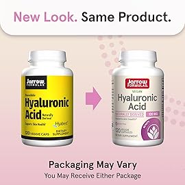 Jarrow Formulas Hyaluronic Acid 120 mg, Dietary Supplement, Skin Health Support, 120 Veggie Capsules, Up to 60 Day Supply, Pack of 12