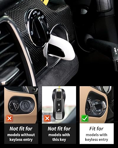 Miniatura 5 de Entrada y accionamiento blanco Comptatible con Porsche Cayenne Panamera Macan 911, cubierta de entrada sin llave compatible con Porsche 718