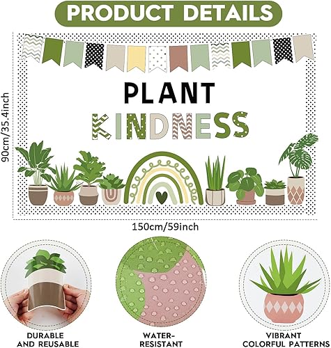 Miniatura 10 de ZOiiWA Juego de 98 tableros de anuncios de flores de primavera, decoración de tablón de anuncios de bondad de plantas, decoración floral de