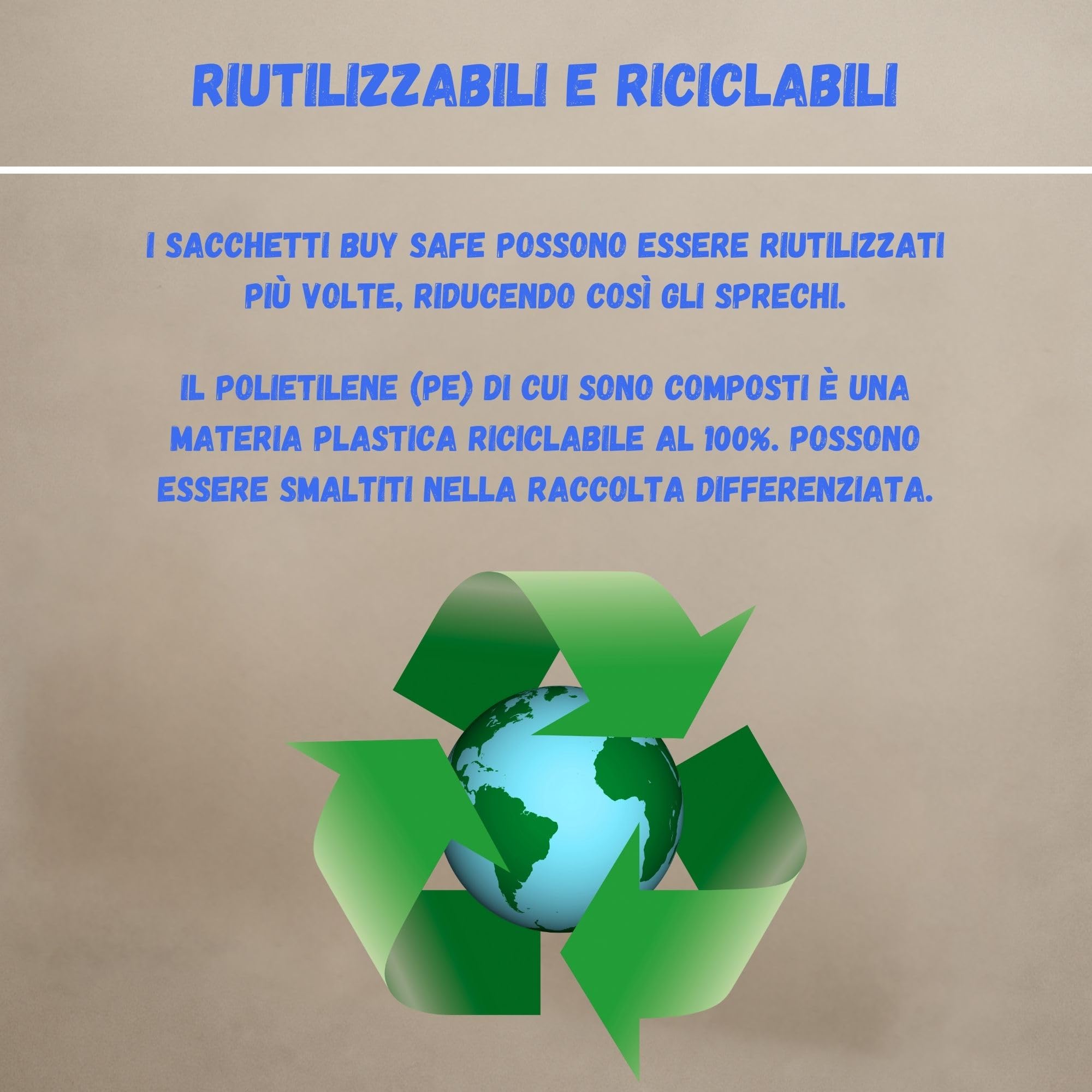 BUY SAFE - Sacchetti Plastica Richiudibili, Sacchetti Ermetici per Alimenti, Vestiti e Oggetti con Chiusura a Cerniera, Buste Trasparenti Richiudibili Resistenti e Riutilizzabili, 30x40-100 Pz