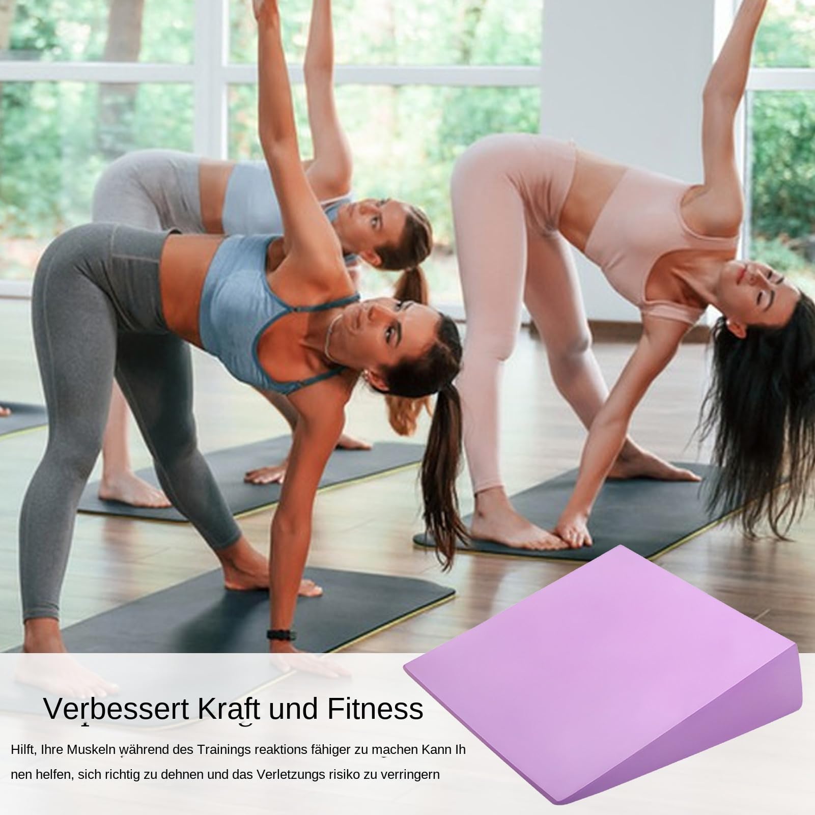 Zeppa in schiuma per yoga, cunei in schiuma, cunei per esercizi, schiuma EVA, per pilates, allenamento e sport