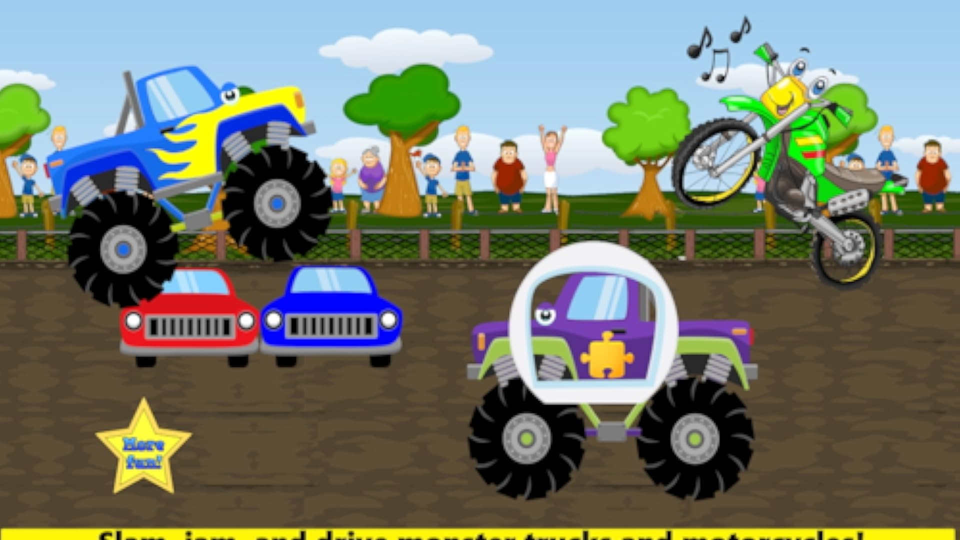 Monster Truck Games for Toddler Kids Ages 2 3 4 5! Big Trucks App on