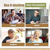 Vista 6 de Juguetes sensoriales para adultos, paquete de 12 anillos giratorios de textura, juguetes sensoriales para aliviar el estrés para niños con TDAH