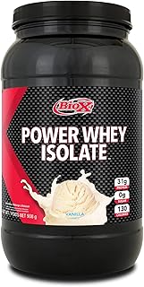 BioX Power Whey Isolate | Whey Isolate Protein Powder - 100% Ultra-Pure Whey Isolate | 29-31 g Protein Per Serving | 0 Grams of Sugar, No Fillers | 2LBS / 908G (Vanilla)