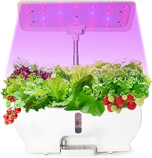 Hydroponics Growing System, 9 Pods Indoor Herb Garden Kit Smart Small Plant Germination Kits with Adjustable LED Grow Ligh...