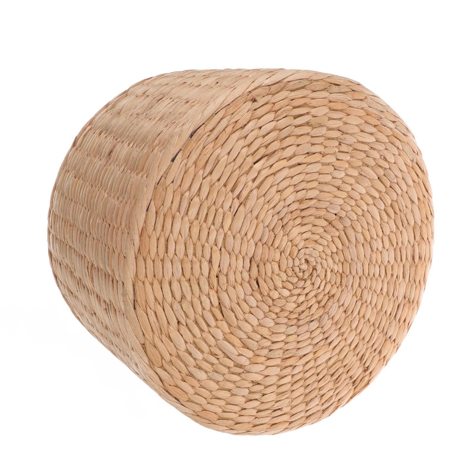 INOOMP Woven Rattan Foot Stool with Seagrass Material, Lightweight and Sturdy, for Shoe Changing in Garden or Home Use