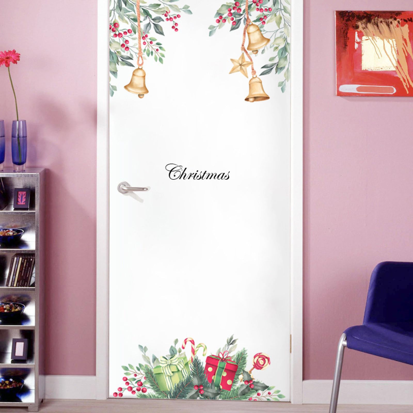 Autocollant de Noël pour canapé et fond de décoration murale