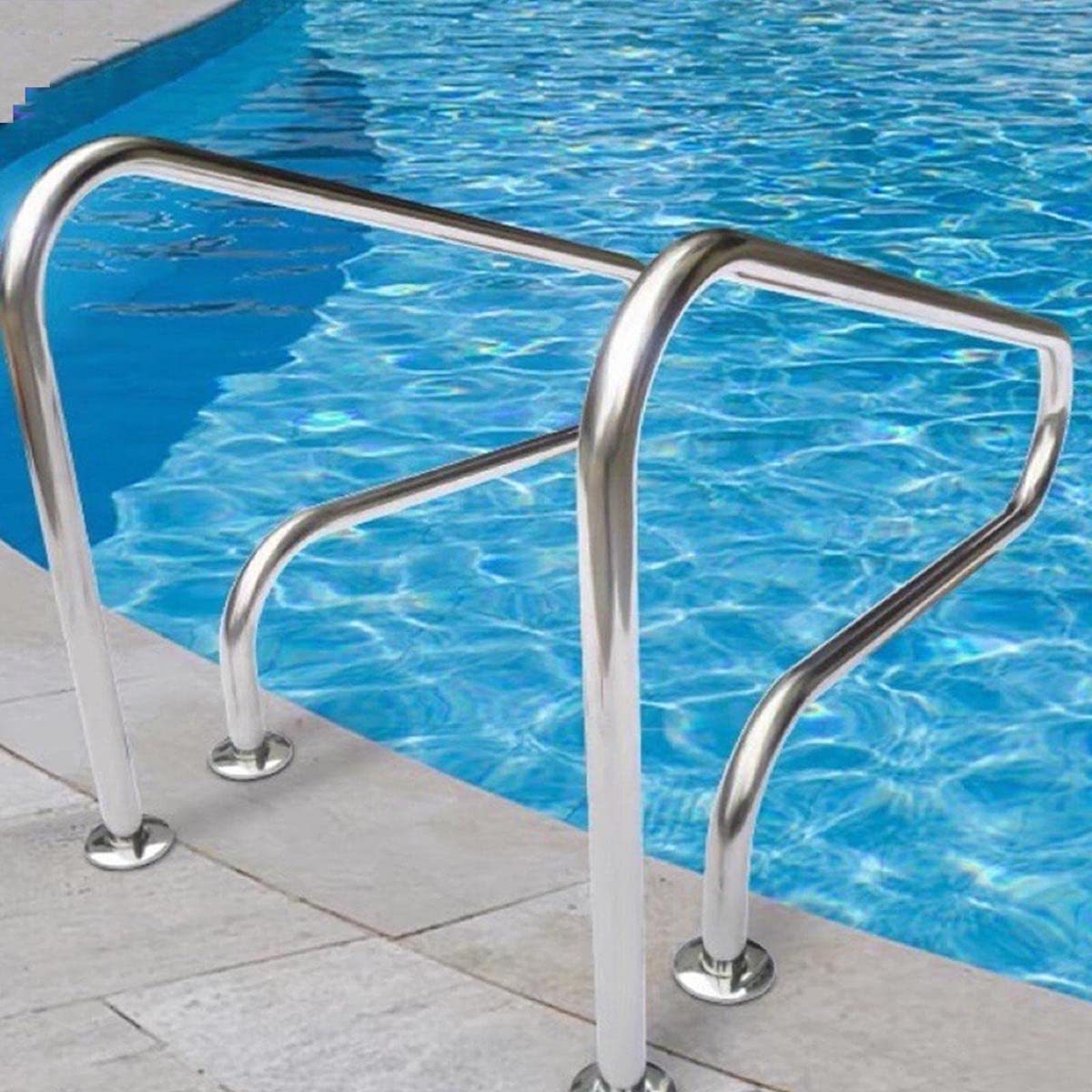 Pasamanos De Piscina para Entrada De Piscina Enterrada, Barandilla De Piscina De Acero Inoxidable 304 Grueso, Capacidad De Carga De 250kg, Fácil Montaje (Size : 1 Pack)