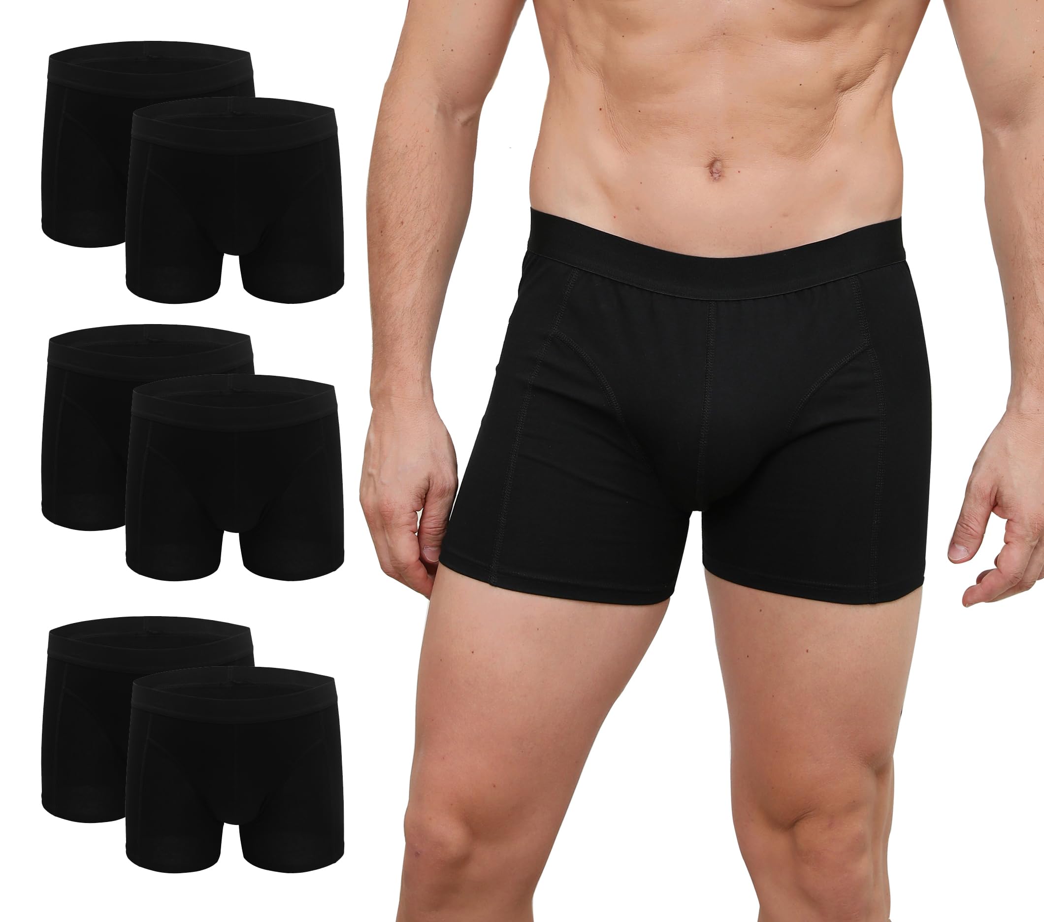 ZLYC Herren Baumwolle Boxershorts Männer Trunks Unterwäsche